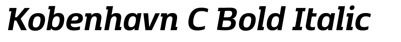 Kobenhavn C Bold Italic
